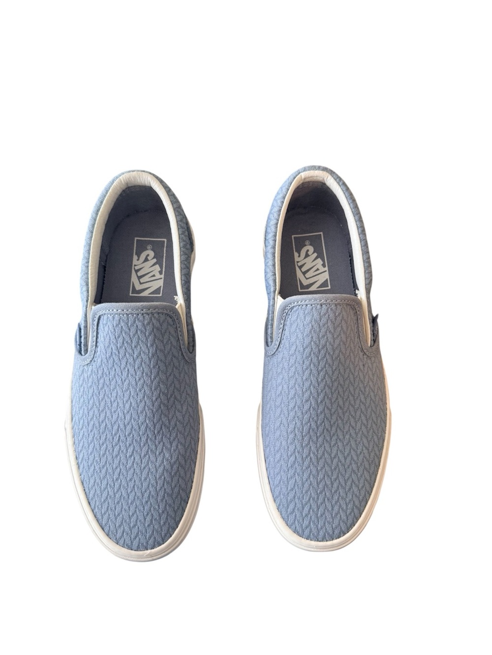 NWOT Vans Women's Slip-On Lofers in Gray with White Trim